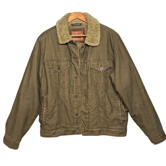 American Eagle Corduroy Sherpa Y2K Western Jacket - Large - Picture 1 of 9